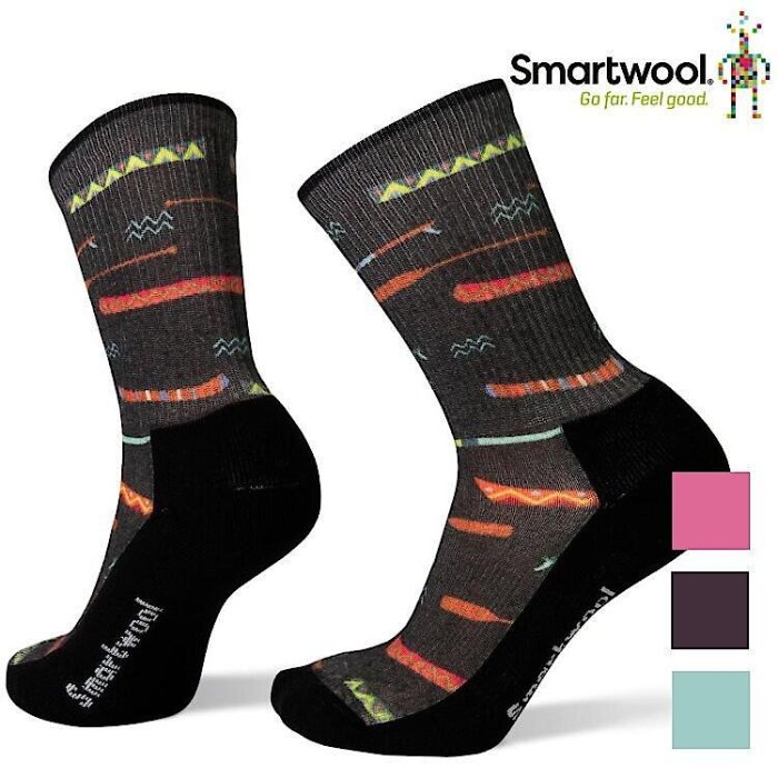 Smartwool 美麗諾羊毛襪 女款 輕量減震徒步Print中長襪 SW001424