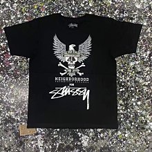 美國stussy日本neighborhood聯名款飛鷹骷髏骨頭logo圖案69號男装短袖T恤tee