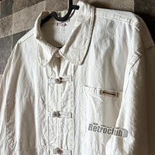 Retro CLUB【一元起標】【二手】美國品牌 Dr. Collectors 美製 白色 工作外套 中國結 功夫外套 復古風格 W24512