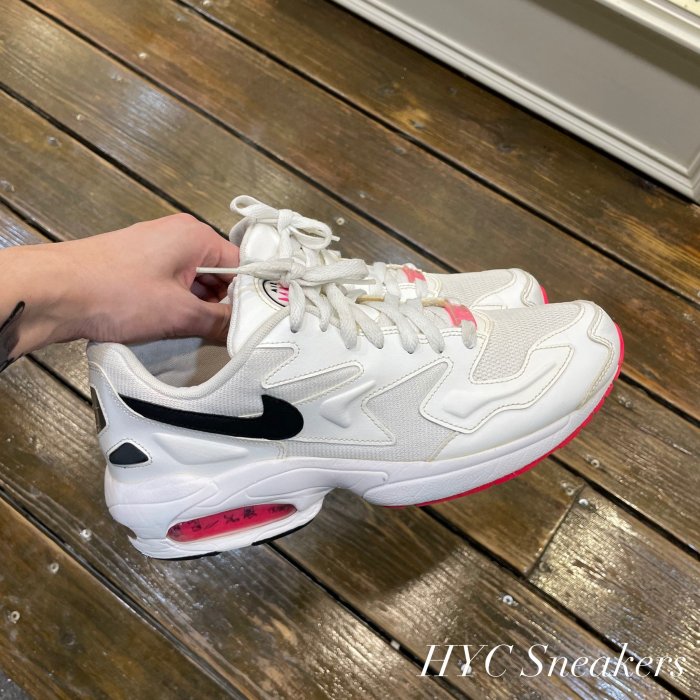 [HYC] NIKE AIR MAX2 LIGHT 休閒鞋 白粉 男鞋 US9 AO1741-107 裸鞋