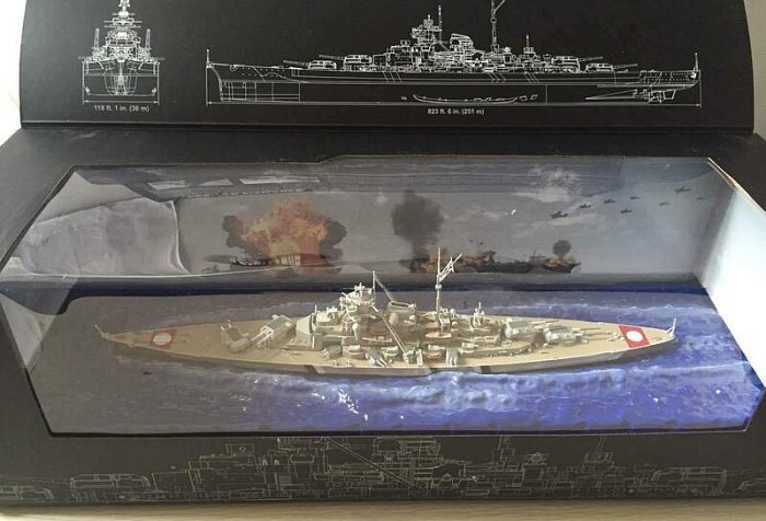 1700 德國俾斯麥號戰列艦合金軍艦模型 仿真成品擺件FOV86006