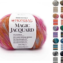 MONDIAL 奇幻緹花毛線 50g125m 歐洲進口MAGIC JACQUARD ☆彩暄手工坊☆