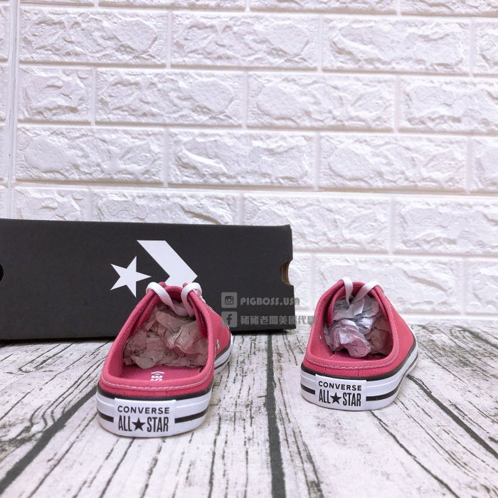 【豬豬老闆】Converse ALLSTAR 帆布 懶人鞋 女 黑567945C 白567946C 珊瑚紅567948C