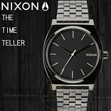 NIXON 實體店TIME TELLER潮流腕錶POLISHED GUNMETAL/LUM A045-1885原廠公司