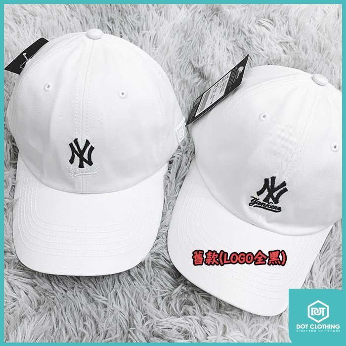 DOT聚點 創信 MLB 小NY 刺繡 紐約 洋基 Yankees 黑 白 粉紅 老帽 彎帽 硬版 電繡 小LOGO