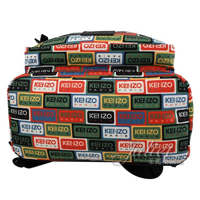 【茱麗葉精品】全新商品 KENZO 5SA603 滿版LOGO繽紛印花休閒後背包 現貨