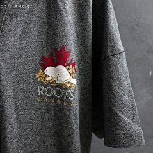 CA 加拿大海狸 Roots 女款 灰色 長版 連帽短t M號 一元起標無底價R13