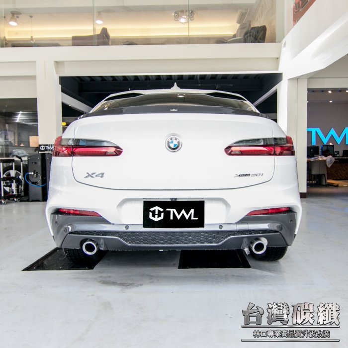 TWL台灣碳纖 BMW 19 20 年X4 G02 X4M 台灣製真空碳纖維卡夢 尾翼 鴨尾 20I 30I M40I