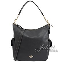 【茱麗葉精品】全新精品 COACH 專櫃商品 6152 馬車LOGO荔枝皮革肩斜兩用包.黑 現貨