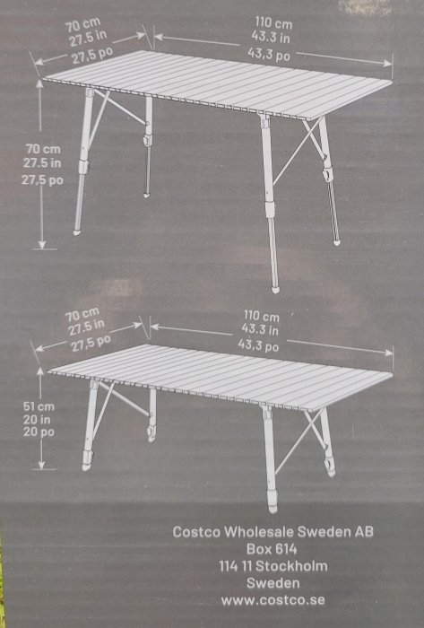 【小如的店】COSTCO好市多線上代購~Timber Ridge 木紋鋁製折疊桌/戶外折疊蛋捲桌(1入) 1740690