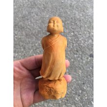 仏像 木彫 三不沙弥 小沙弥 置物 財前彫刻 原木蒔絵系 福運 禅意 柘植