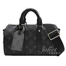 【茱麗葉精品】全新精品 LV M46271 Keepall Bandoulière 25 黑經典花紋兩用波士頓包 預購