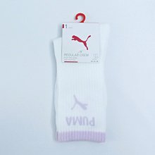 PUMA BB144507 Fashion跳豹 半統襪  短襪 台灣製 白x粉紫【iSport愛運動】