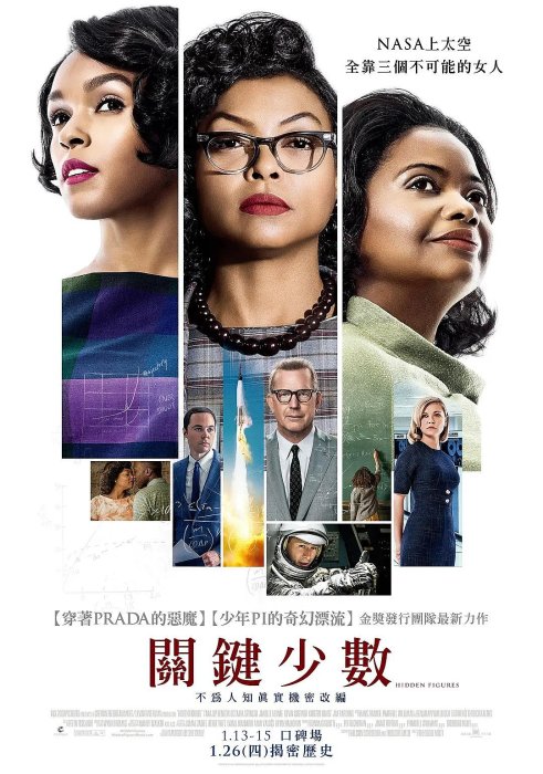 DVD影片專賣 關鍵少數/隱藏人物/Hidden Figures 電影 2016年