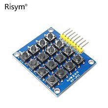 Risym 單片機開發板學習板配件-4X4矩陣鍵盤按鍵板 16按鍵模組 W177.0427