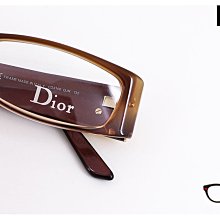 【My Eyes 瞳言瞳語】Christian Dior CD迪奧經典格紋鏡架 咖啡色好搭款