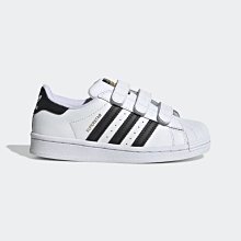 南◇2022 3月 adidas SuperStar 經典 童鞋 白 黑 三條線 貝殼頭 魔鬼氈 EF4838