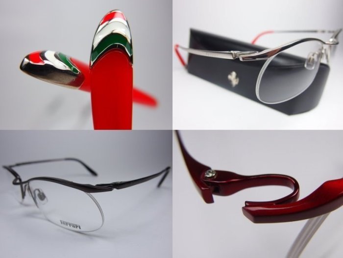 信義計劃 眼鏡 Ferrari 5067 法拉利 眼鏡 日本製 金屬半框 光學眼鏡 經典烤漆質感 eyeglasses.