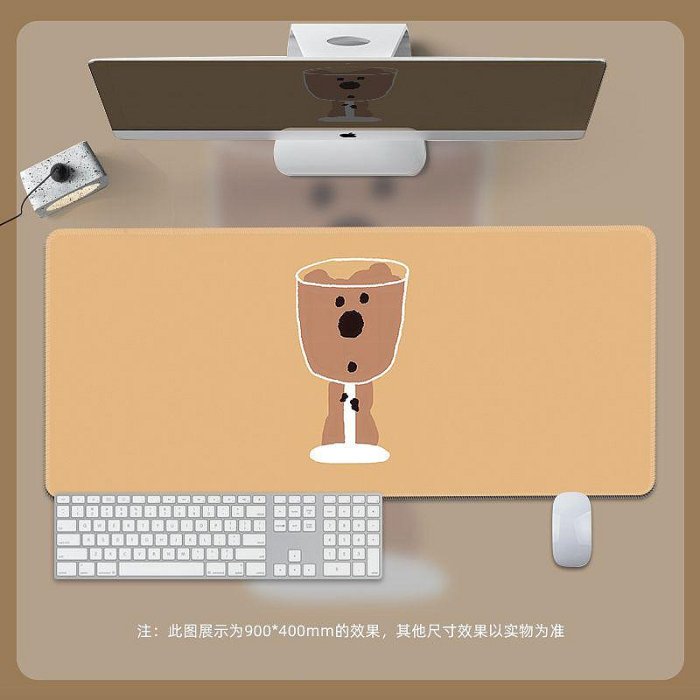 【】dinotaeng滑鼠墊3mm厚 柿子椒熊大號滑鼠墊 韓國袋鼠滑鼠墊 創意卡通滑鼠墊 大號加大加厚桌面墊 鍵盤護