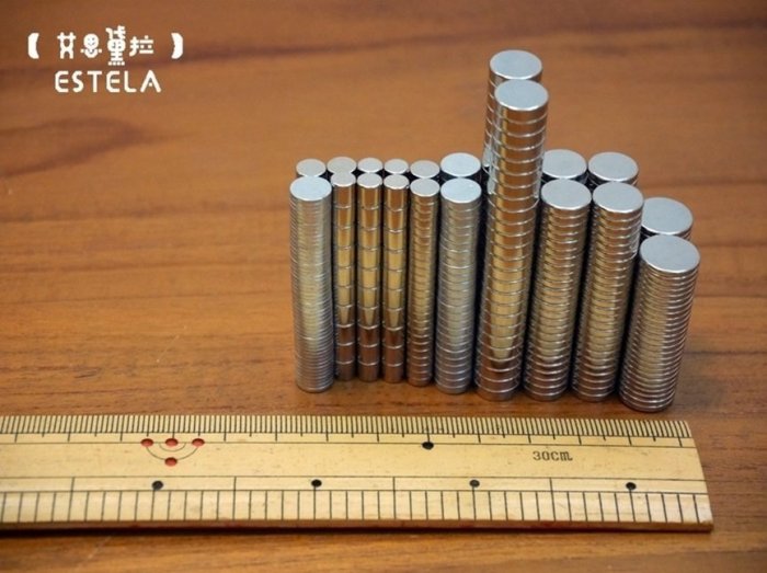 【艾思黛拉 A0417】釹鐵硼 強磁 圓形 帶孔 磁石 吸鐵 強力磁鐵 DH8*3 H3 直徑8mm高3mm中孔3mm