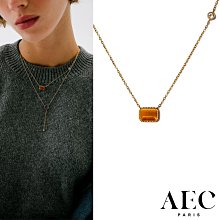 AEC PARIS 巴黎品牌 白鑽虎眼石項鍊 優雅金項鍊 CHAIN NECKLACE THEMIS