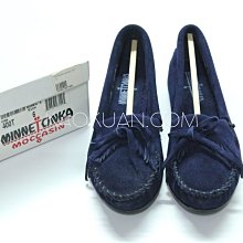 【高冠國際】Minnetonka Kilty Suede Moc 麂皮 莫卡辛 400T 藍色