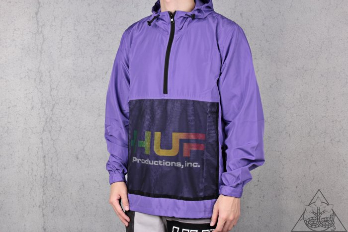 【HYDRA】HUF Productions Inc Anorak Jacket 風衣 罩衫 半拉鍊【JK00147】