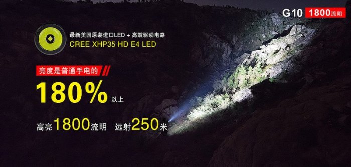 信捷【A125】KLARUS G10 1800流明 射程250米 內附原廠電池 輕巧戰術手電筒 USB直充 EDC 小直