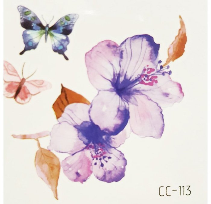 【萌古屋】花朵單圖CC-113 - 防水紋身貼紙刺青貼紙K38