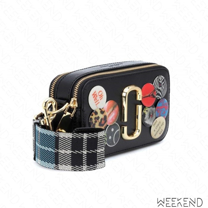 【WEEKEND】MARC JACOBS MJ Snapshot 背帶 皮革 牛皮 相機包 肩背 黑色