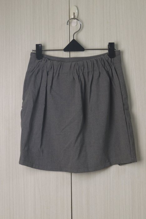 [ColorStar] 實拍現貨百搭灰色彈性短裙