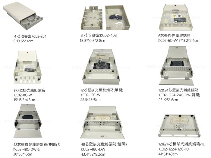 萬赫 KC02-204 204 室內ODF 光纖終端箱 4路光纖盒 4口光纖箱 光纖通訊 終端光纖收容箱 光纖資訊盒