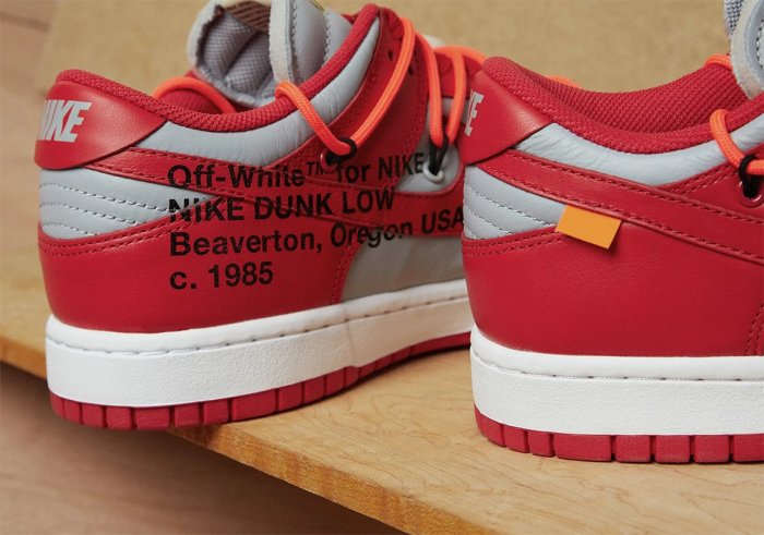 Nike Dunk Low Off-White University Red CT0856-600 代購附驗鞋