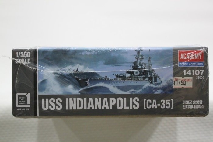 【統一模型】ACADEMY《美軍 印第安納波利斯艦艇INDIANAPOLIS "CA-35"》1:350 # 14107