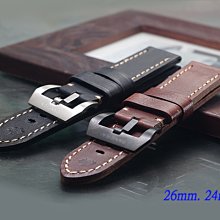 【時間探索】 Panerai 沛納海.軍錶.運動錶- 手工限量仿舊款錶帶 ( 26mm.24mm )