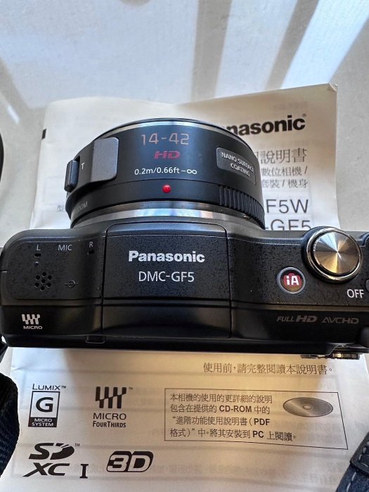 Panasonic DMC-GF5 類單眼數位相機 黑色 (二手)