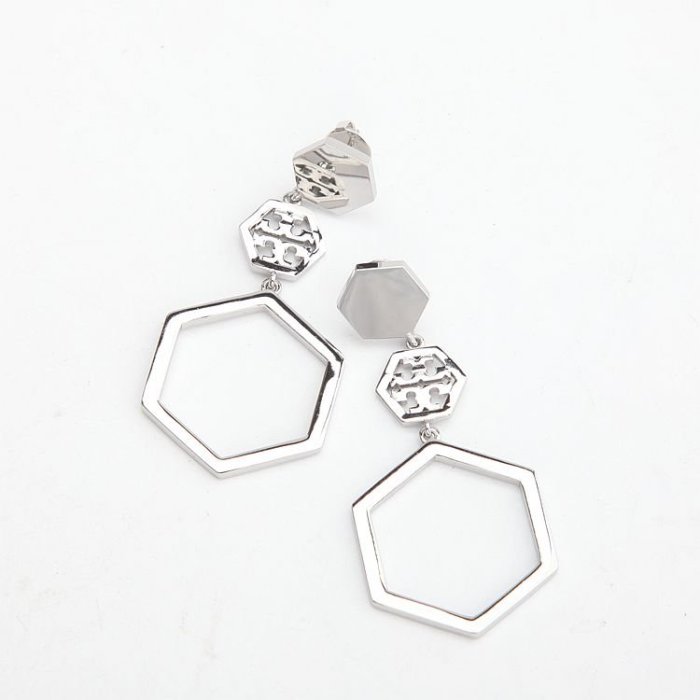 【全新正貨私家珍藏】TORY BURCH HEX LOGO DROP EARRING 耳環((3色))