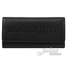 【茱麗葉精品】全新精品 BURBERRY 專櫃商品 8052834 PORTER烙印LOGO牛皮翻蓋釦式長夾.黑 預購