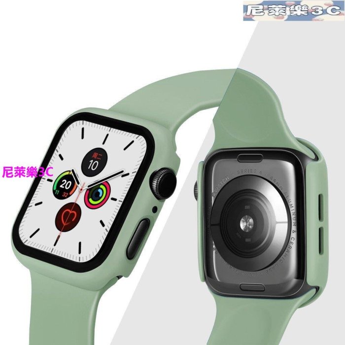 （尼萊樂3C）Apple Watch 6代保護殼 SE 鋼化膜蘋果手錶保護殼 iwatch5/4/3/代保護殼 防震防摔