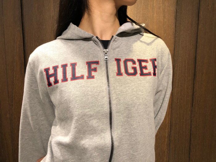 美國百分百【全新真品】 Tommy Hilfiger 經典款 TH 棉質 連帽 外套 夾克 男款 灰/藍色 AL74