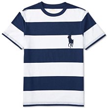 【RL男生館】【POLO Ralph Lauren大馬條紋短袖T恤】【RL003H6】KIDS/青年版(M-L-XL)