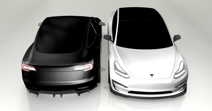 【政銓3D數位科技】特斯拉 TESLA MODEL 3 FD S1 抽真空 高品質 卡夢 後中包 後下巴  免費安裝