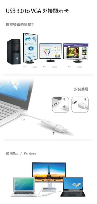 【開心驛站】 凱捷 j5 create JUA214 USB 3.0 to VGA外接顯示卡