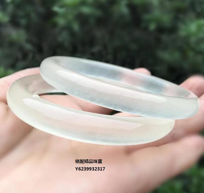 蠶絲玉 阿富汗A級冰種蠶絲玉手鐲 圓條形美人鐲 內徑52-62MM 條寬約9-10MM厚度約7-8MM 開運手環 G83