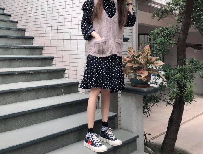 【FOCUS】全新 CONVERSE x CDG PLAY CHUCK 黑白 愛心 低筒 帆布 男女鞋 150206C