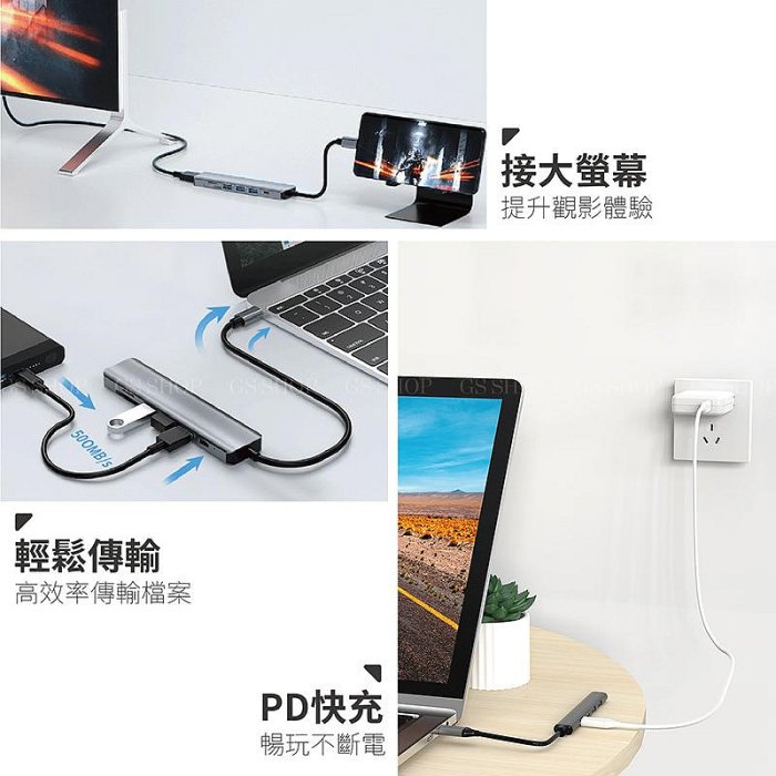 Type C 轉接器 USB-A HUB 擴展塢 Macbook M1/M2 讀卡機 PD Swicth hdmi 擴充