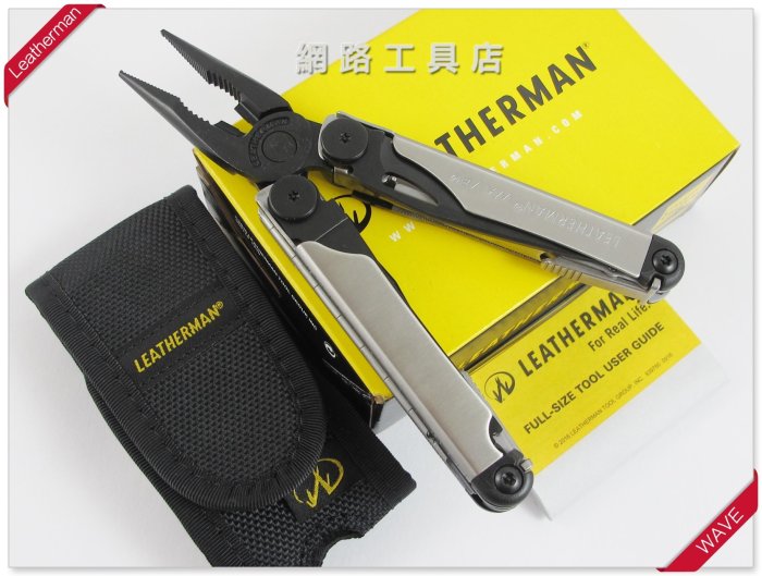 網路工具店『LEATHERMAN NEW WAVE 多功能工具鉗-銀黑色』(832458)