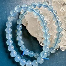 僅此一波-溫潤海水藍 海藍寶【7mm+】(單圈)圓珠ღ手珠手鍊DIY串珠隔珠項鍊• 點點水晶