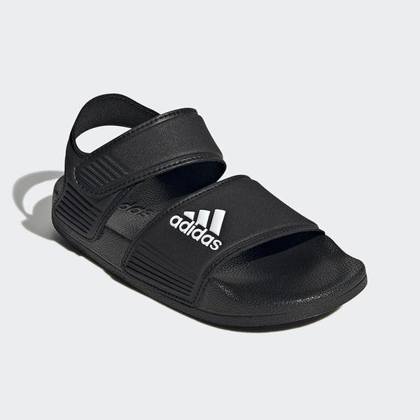 Adidas ADILETTE 童鞋 中童 涼鞋 休閒 魔鬼氈 柔軟 黑【運動世界】GW0344