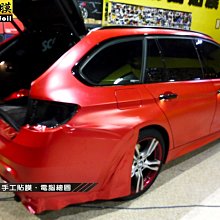 【熊獅貼膜】BMW 5-Series Touring 520i 消光紅全車改色 汽車包膜 局部改色 客製化包膜 快速施工